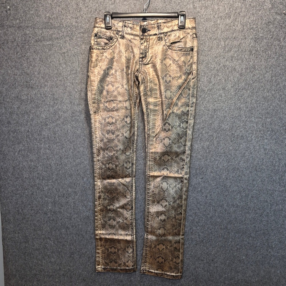 NWT Petrol Snake Print Skinny Jeans 28/34 Whimsigoth Indie Sleaze Glam Rock